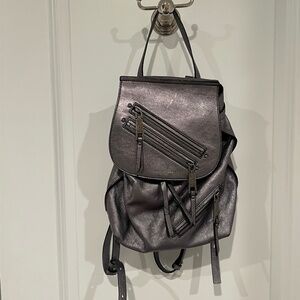 Marc Jacobs mini silver backpack